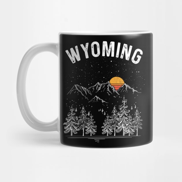 Vintage Retro Wyoming State by DanYoungOfficial